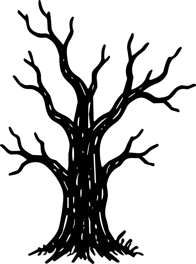 Bare Tree SVG Spooky Silhouette Vector