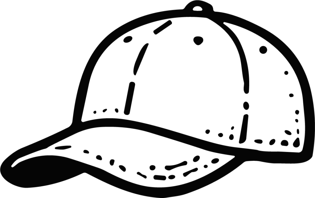 Baseball Cap SVG Bold Outline Vector