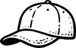 Baseball Cap SVG Bold Outline Vector