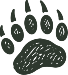 Bear Paw Print SVG Rustic Wild Vector