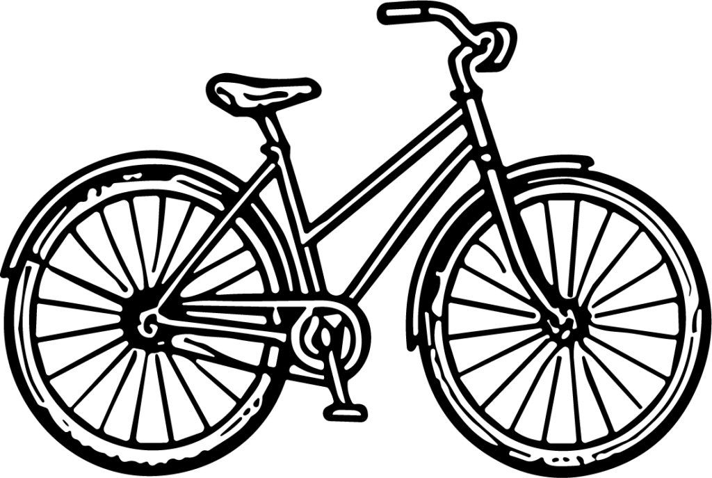 Bicycle SVG Bold Outline Vector