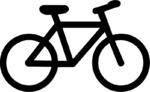 Bicycle SVG Bold Outline Vector