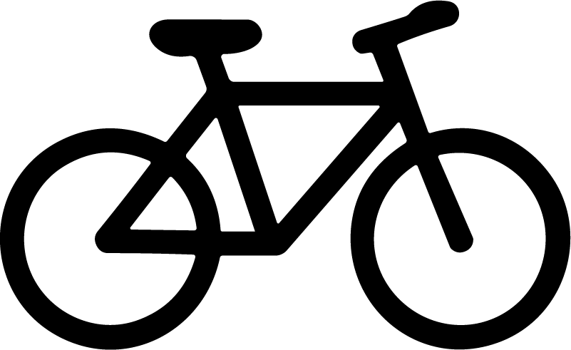 Bicycle SVG Bold Outline Vector