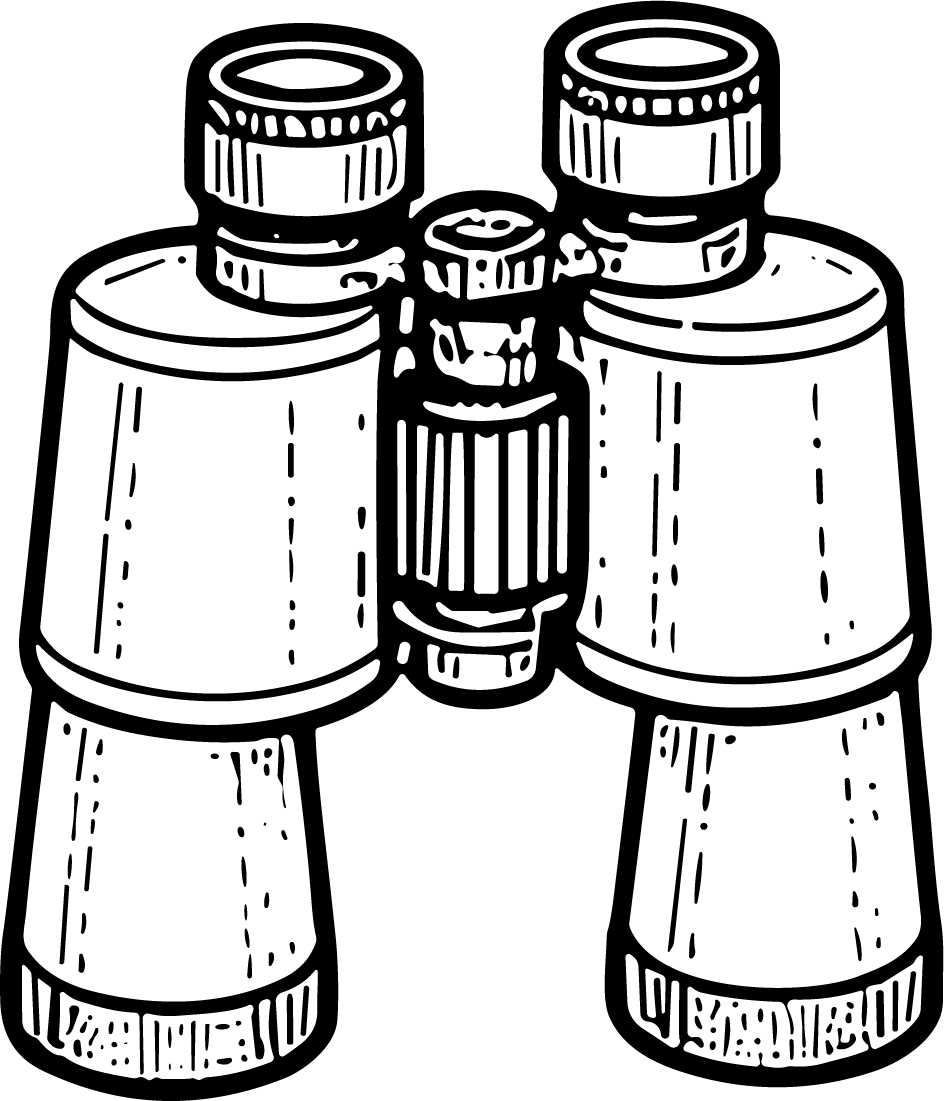 Binoculars SVG Detailed Outline Vector - Image 1