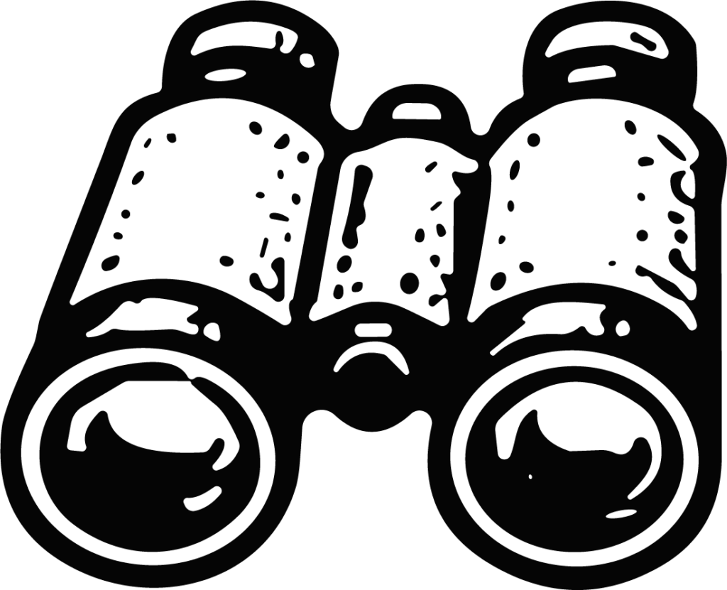 Binoculars SVG Bold Black Outline Vector
