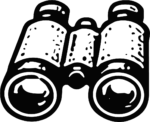 Binoculars SVG Bold Black Outline Vector