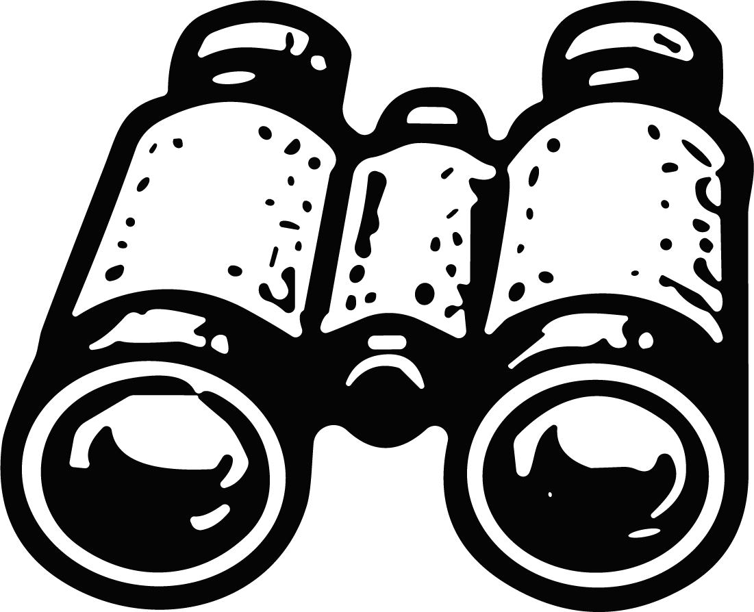 Binoculars SVG Bold Black Outline Vector - Image 1