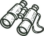 Binoculars SVG Bold Outline Vector