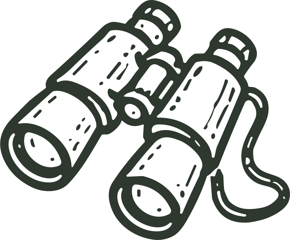 Binoculars SVG Bold Outline Vector