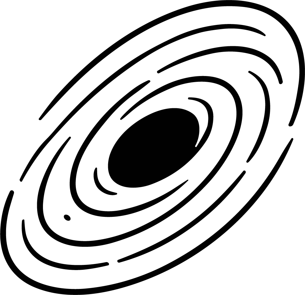 Black Hole SVG Cosmic Spiral Vector