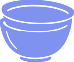 Bowl SVG Simple Blue Vector
