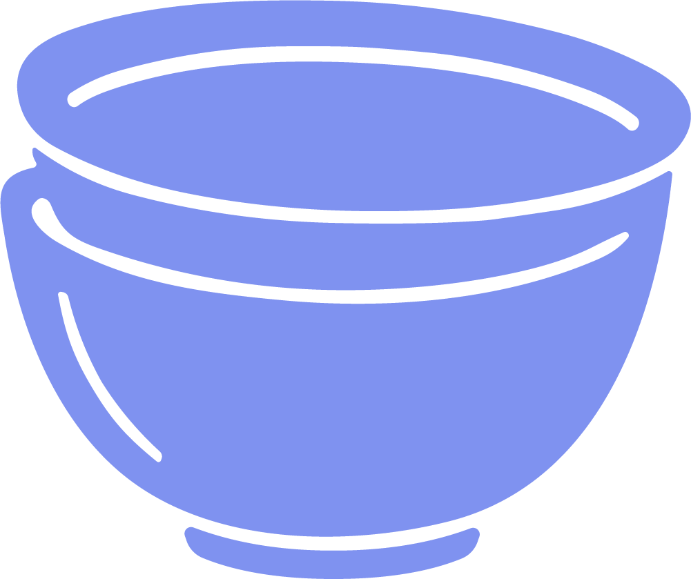 Bowl SVG Simple Blue Vector