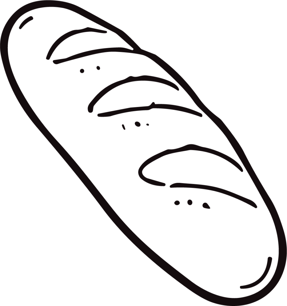 Bread Loaf SVG Simple Outline Vector