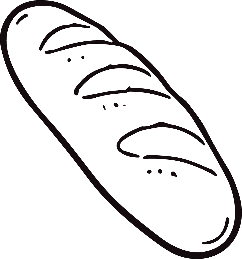 Bread Loaf SVG Simple Outline Vector - Image 1