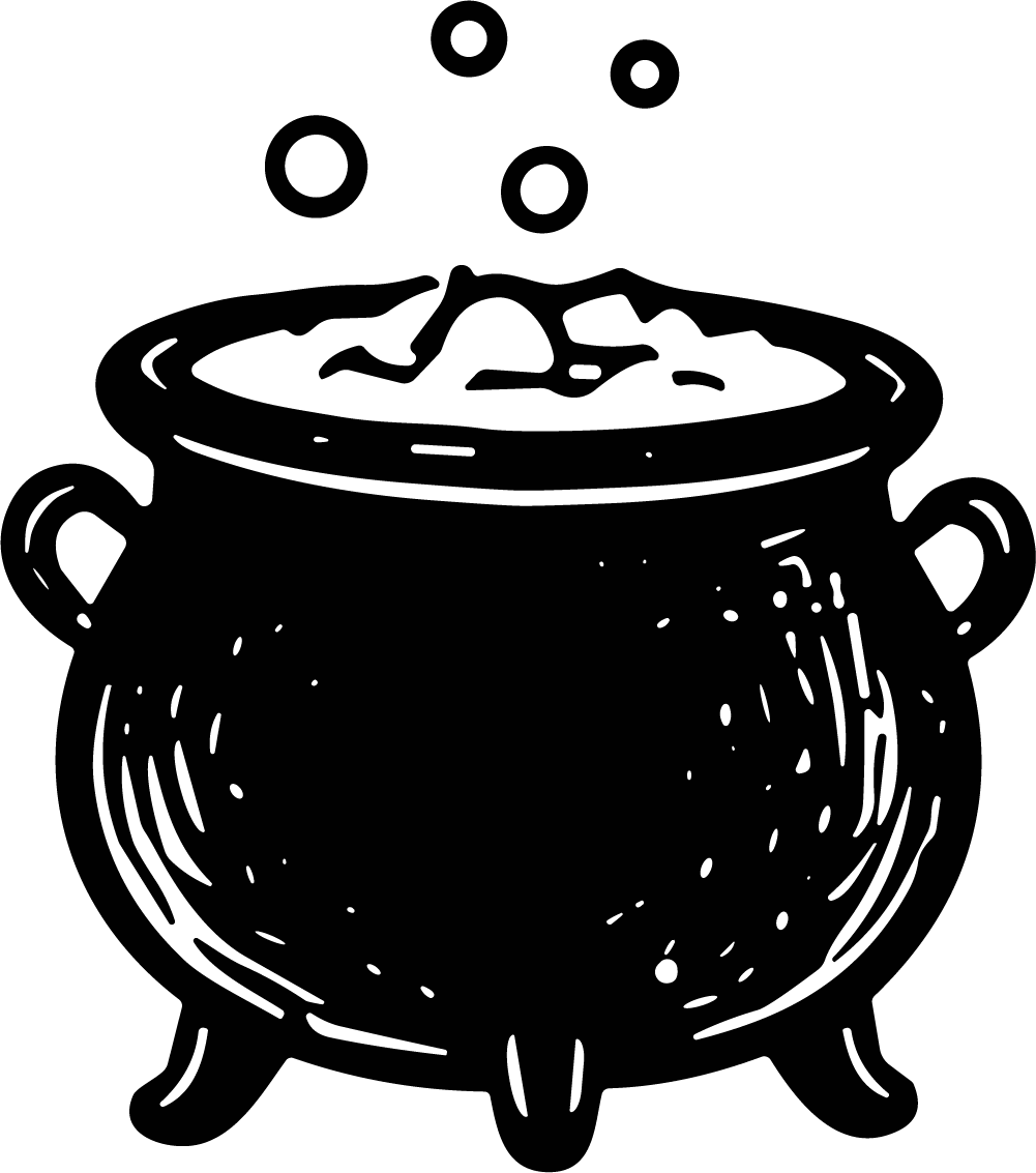 Bubbling Cauldron SVG Witch's Brew Vector - Image 1