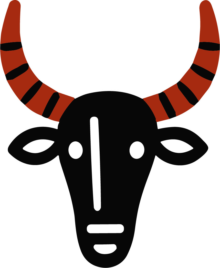 Bull Head Mask SVG Bold Tribal Vector - Image 1