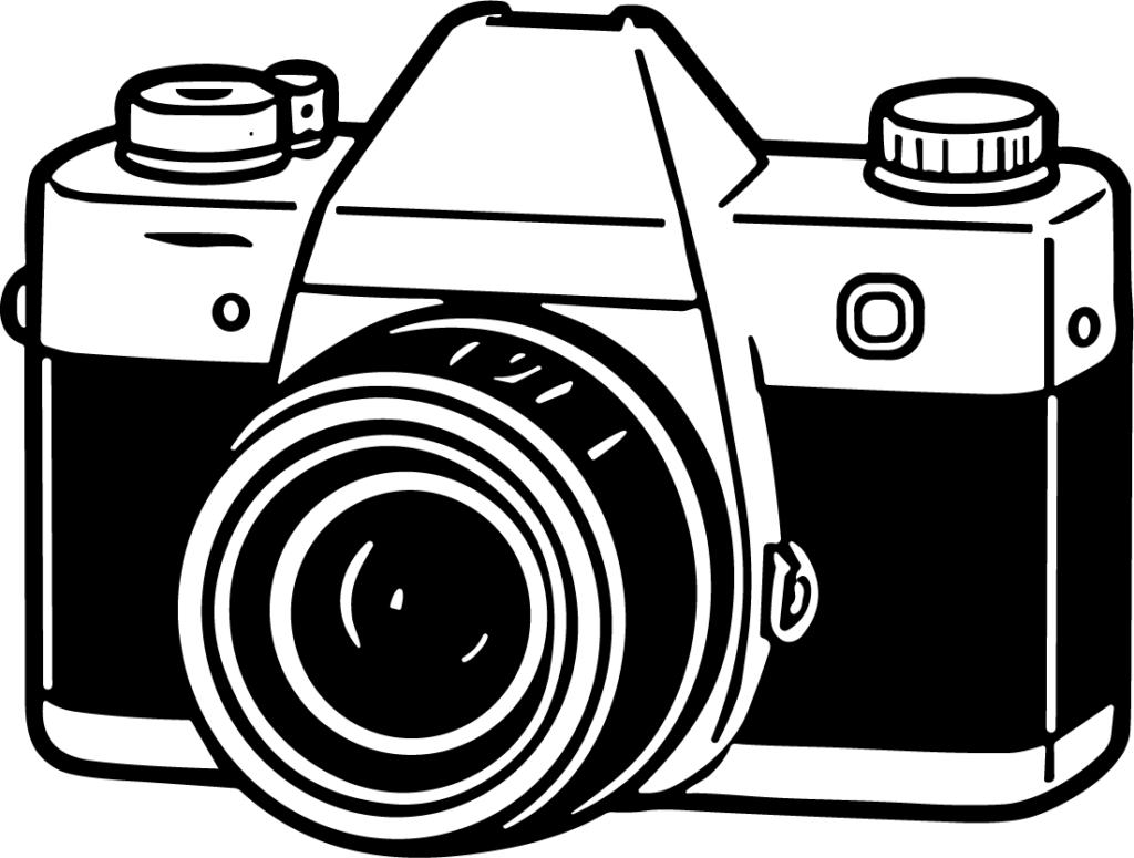 Camera SVG Bold Black Outline Vector