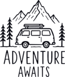 Camper Van Mountains SVG Rustic Roadtrip Vector