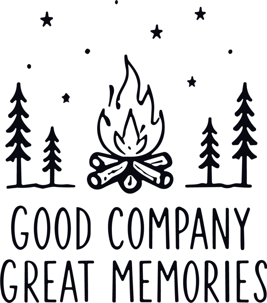 Campfire Scene SVG Starry Campsite Vector