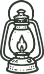 Camping Lantern SVG Rustic Outline Vector