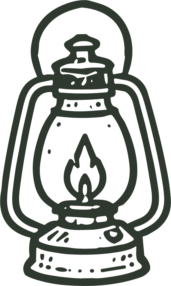 Camping Lantern SVG Rustic Outline Vector