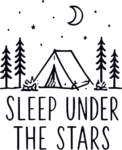 Camping Scene SVG Starry Night Vector