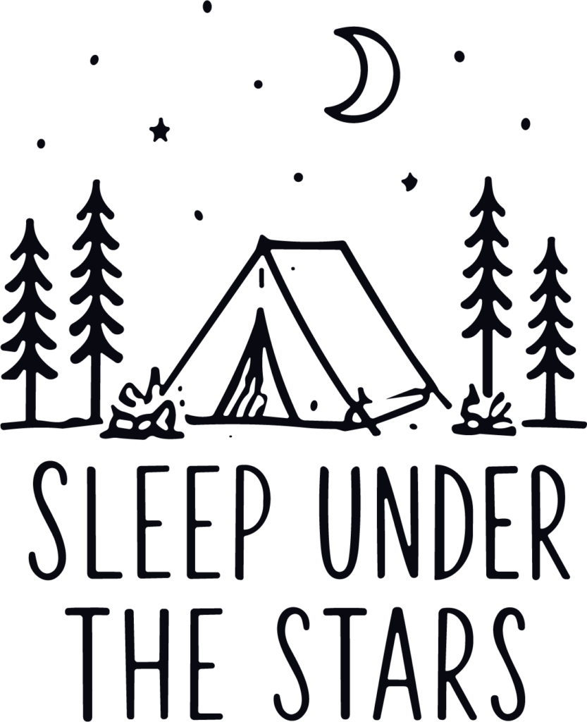 Camping Scene SVG Starry Night Vector