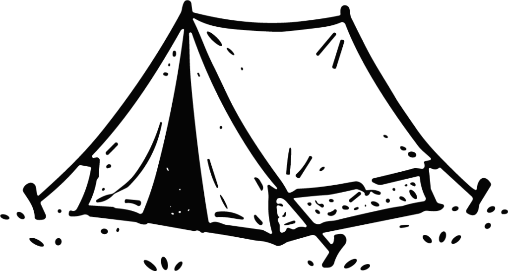 Camping Tent SVG Bold Sketch Vector
