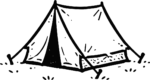 Camping Tent SVG Bold Sketch Vector