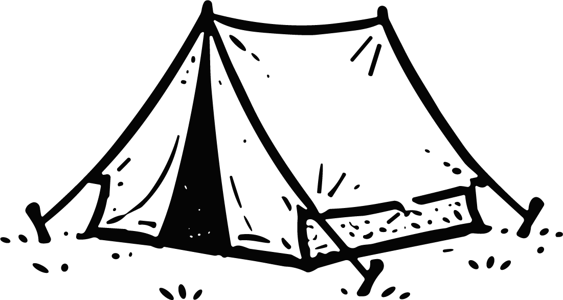 Camping Tent SVG Bold Sketch Vector - Image 1