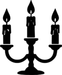 Candelabra SVG Silhouetted Glow Vector