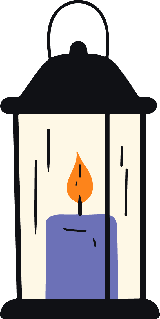 Candle Lantern SVG Cozy Glow Vector - Image 1