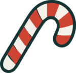Candy Cane SVG Festive Stripes Vector