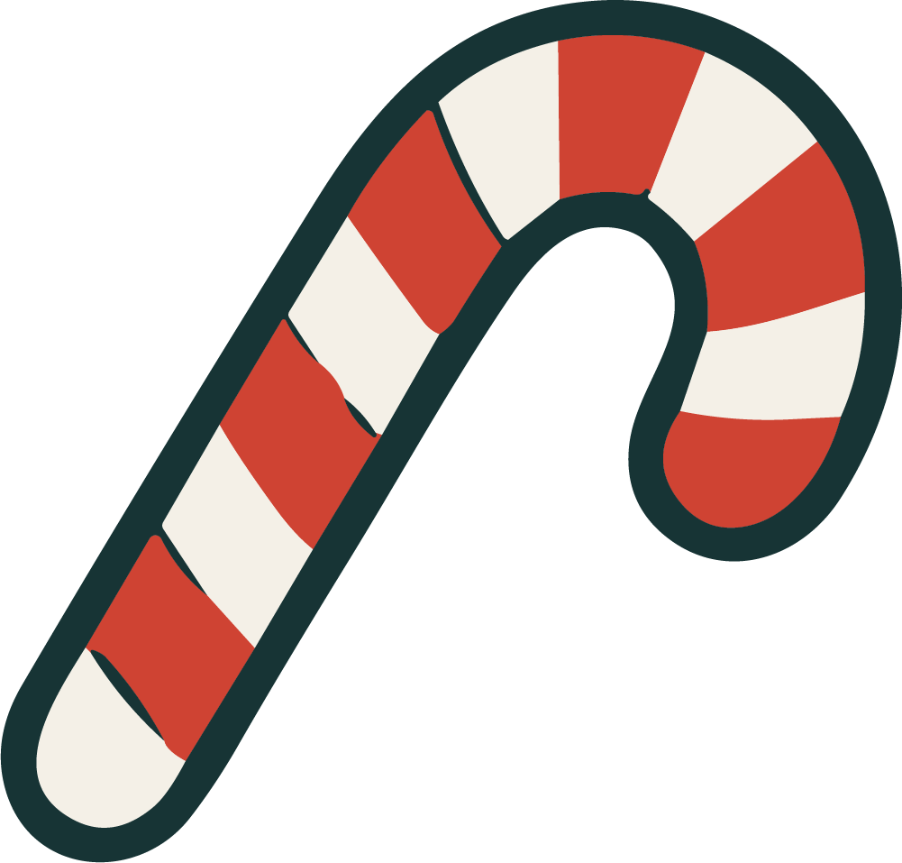 Candy Cane SVG Festive Stripes Vector