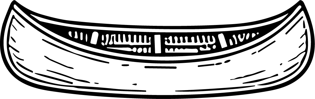 Canoe SVG Bold Outline Vector - Image 1