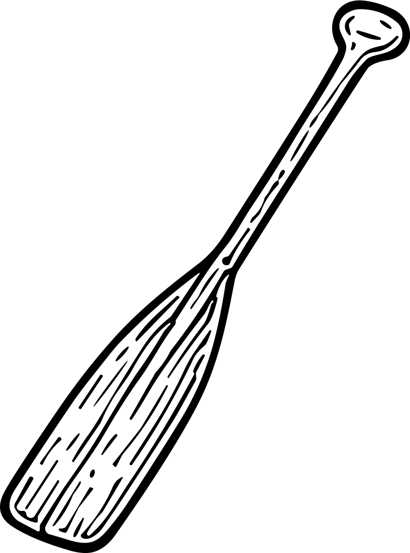Canoe Paddle SVG Bold Outline Vector - Image 1