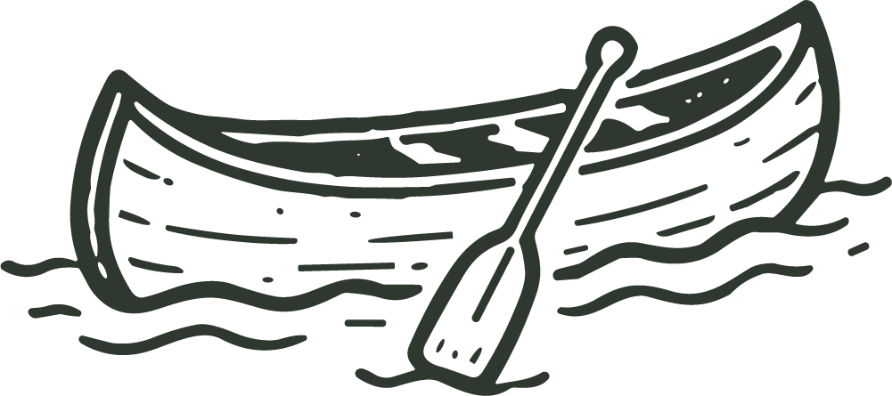 Canoe With Paddle SVG Rustic Sketch Vector
