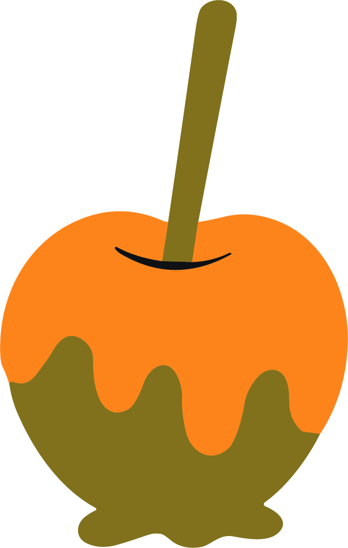 Caramel Apple SVG Melty Autumn Vector - Image 1