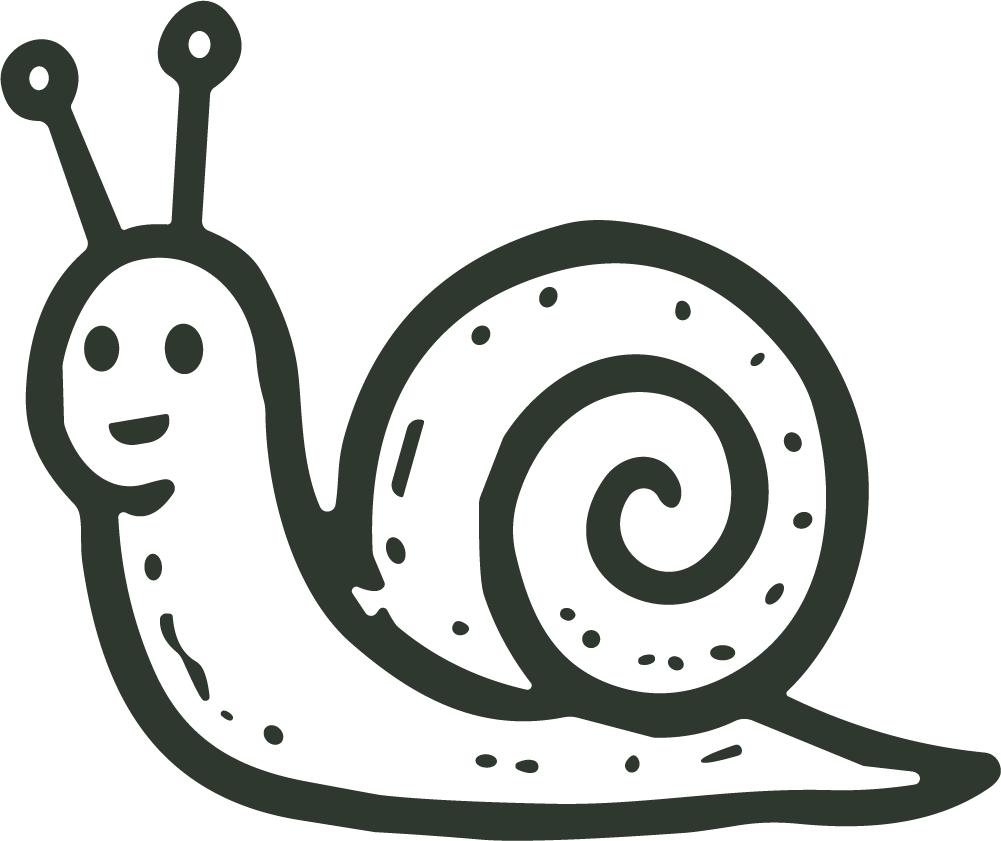 Cartoon Snail SVG Cheerful Outline Vector