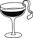 Champagne Coupe SVG Bold Ribbon Accent Vector