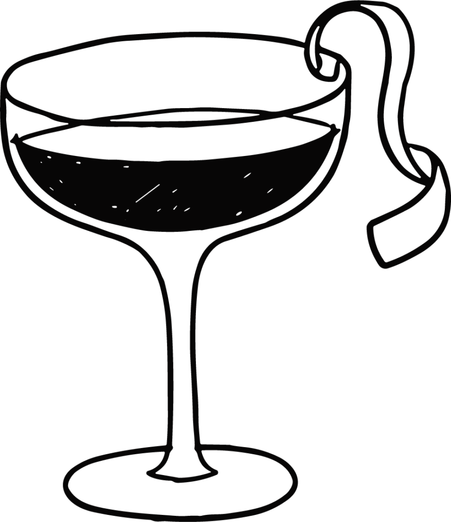 Champagne Coupe SVG Bold Ribbon Accent Vector