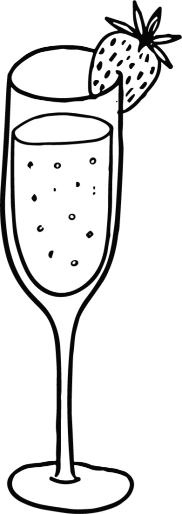 Champagne Glass SVG Bold Outline Vector