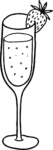 Champagne Glass SVG Bold Outline Vector