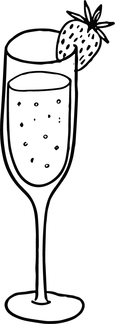 Champagne Glass SVG Bold Outline Vector - Image 1