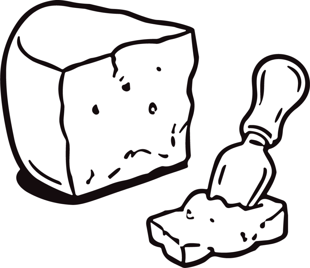 Cheese Block SVG Bold Outline Vector