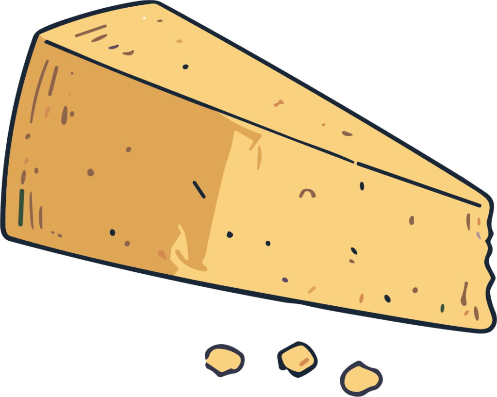 Cheese Wedge SVG Rustic Slice Vector