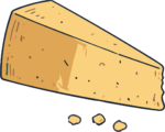 Cheese Wedge SVG Rustic Slice Vector