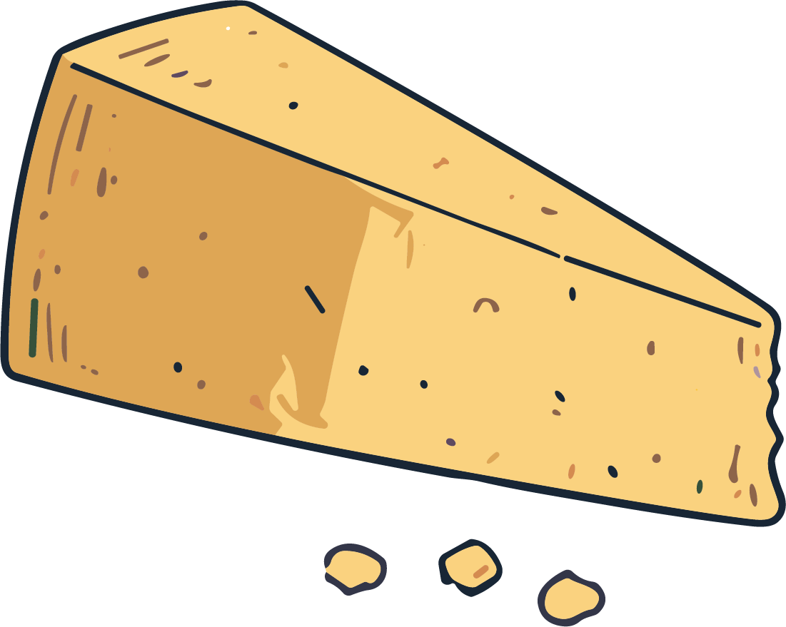Cheese Wedge SVG Rustic Slice Vector - Image 1