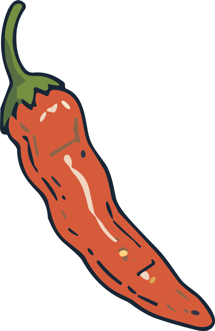 Chili Pepper SVG Bold Illustrated Vector - Image 1