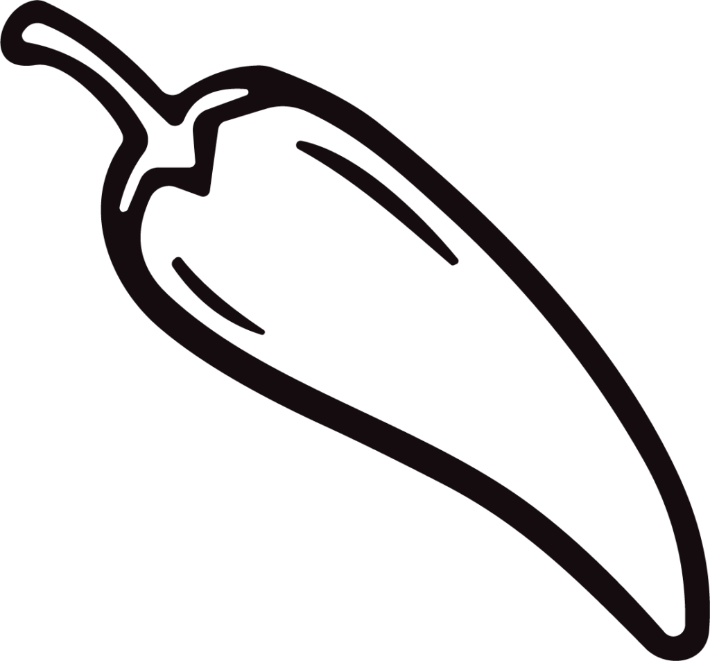 Chili Pepper SVG Bold Outline Vector